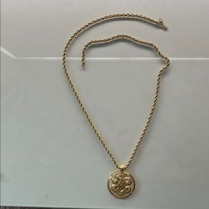Monet Gold Swirl Pendant Necklace